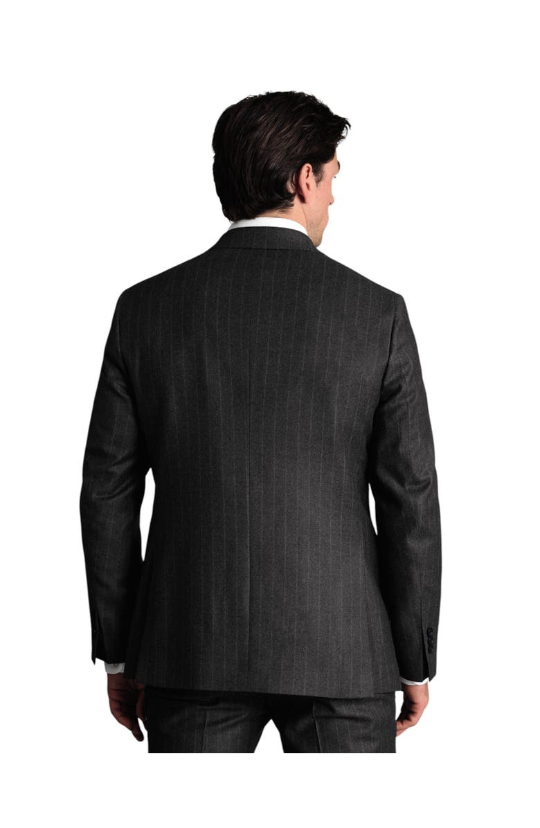 Charles Tyrwhitt Slim Fit Italian Flannel Suit Jacket, Alternate, color, Charcoal Grey