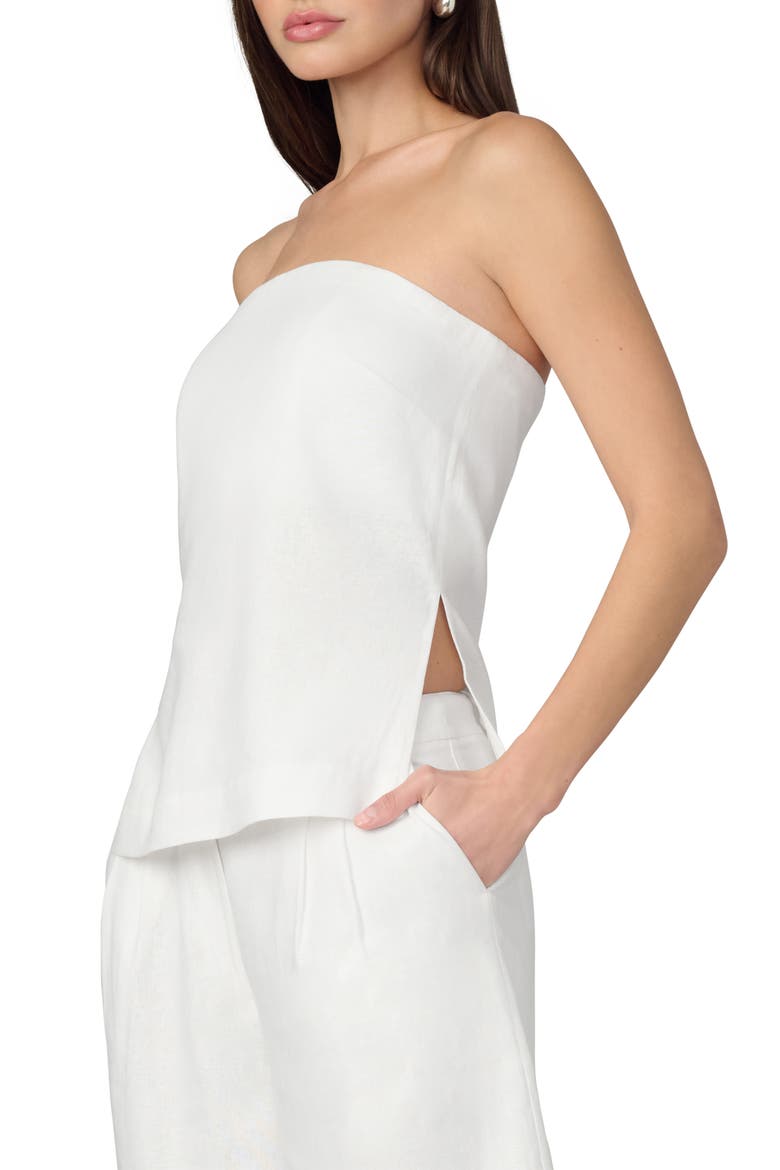 The Mariel Strapless Top, Alternate, color, WHITE