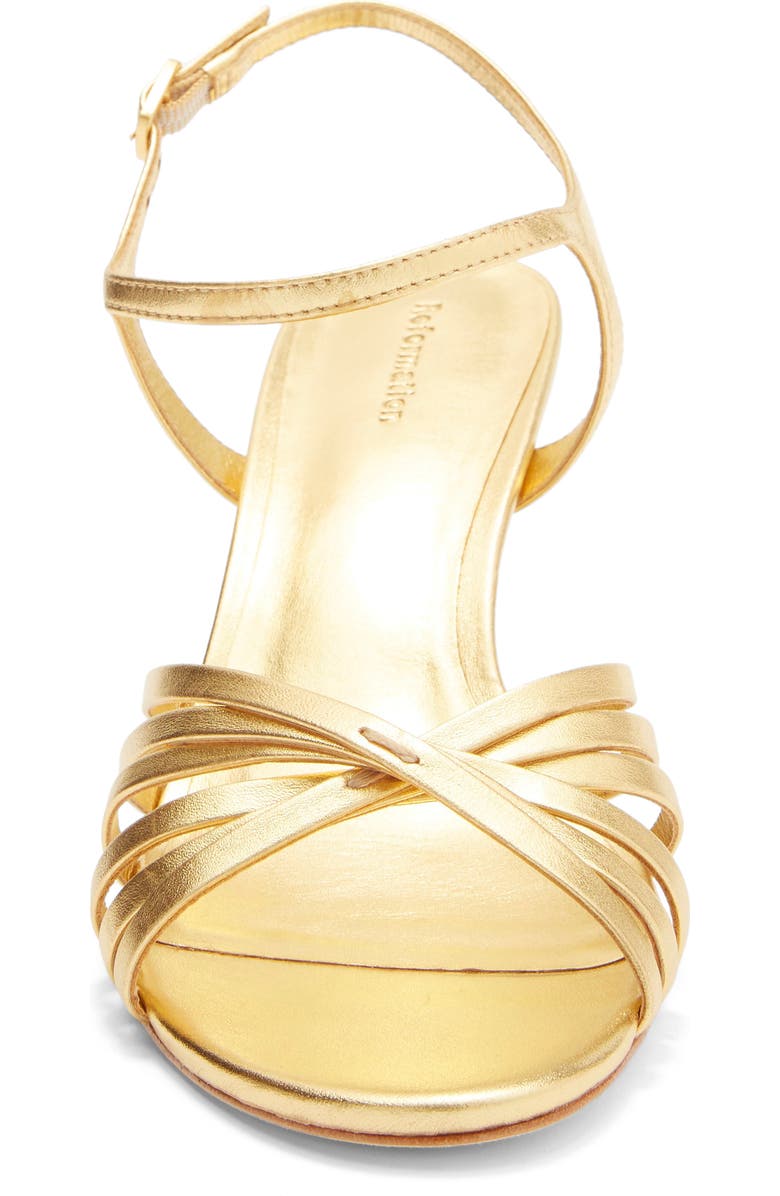 Reformation Paloma Ankle Strap Sandal, Alternate, color, Vintage Gold