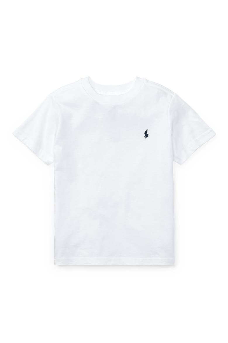 Kids' Cotton Jersey T-Shirt, Main, color, WHITE