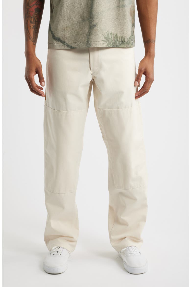 Double Knee Cotton Painter's Pants, Main, color, NATURAL DRILL