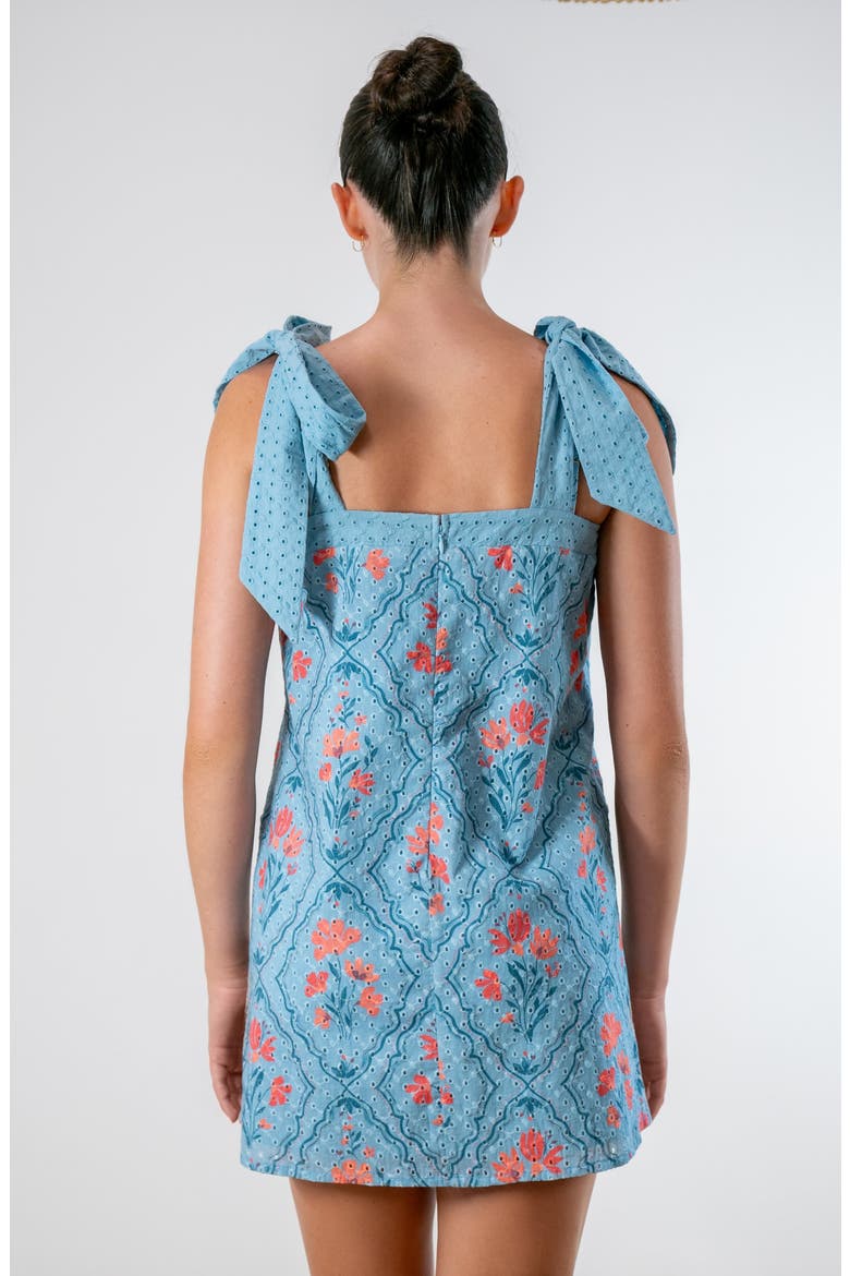 Hillary Tie Strap Dress, Alternate, color, Wallpaper Print