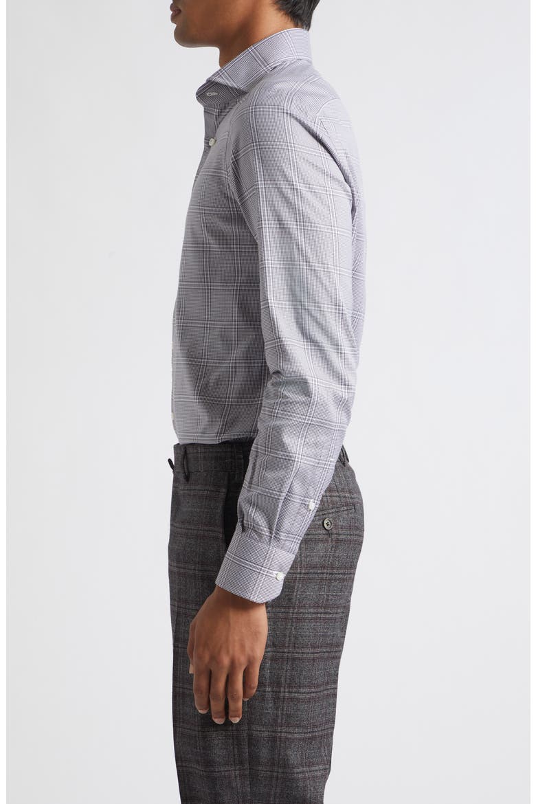 Sartorial Glencheck Button-Up Shirt, Alternate, color, GREY 01