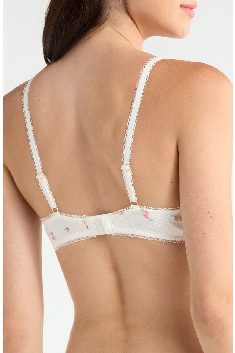 Sleepover Stretch Cotton Bralette, Alternate, color, PRINT ECRU BACKGR
