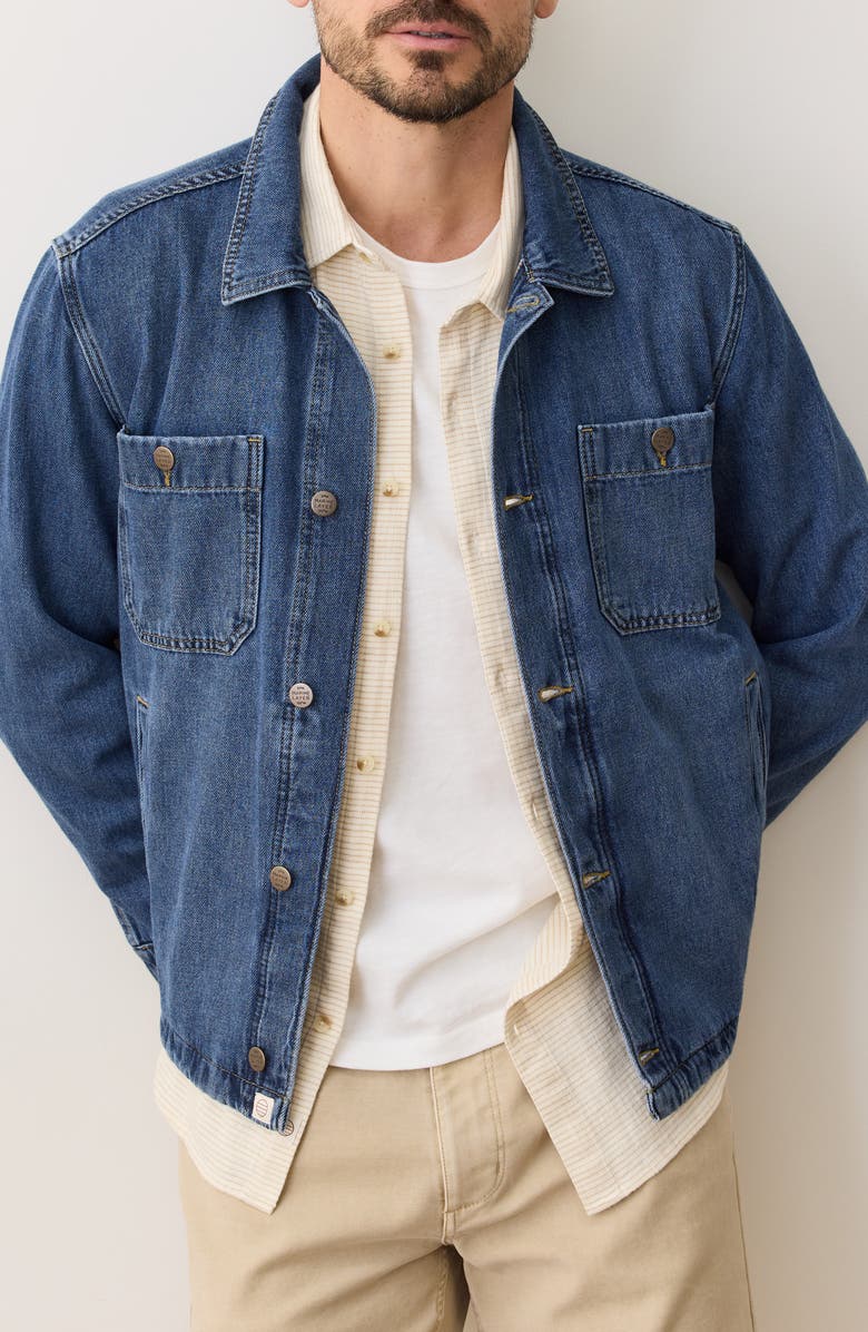 Marine Layer Patrick Denim Shirt Jacket, Main, color, Dark Wash