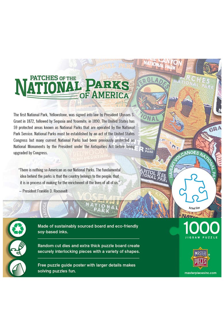 National Parks Patches 1000pc Puzzle, Alternate, color, Multicolor