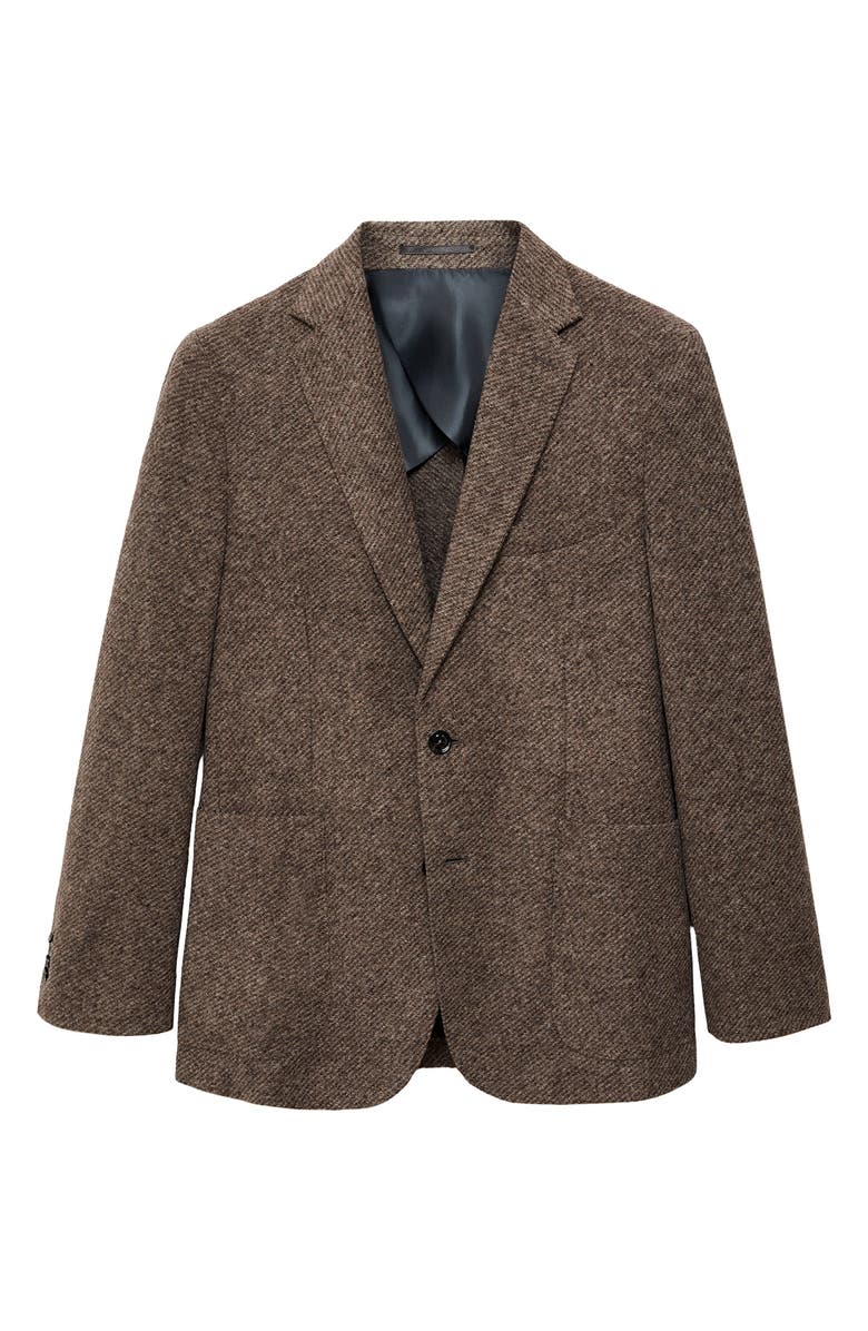 MANGO Slim Fit Serge Sport Coat, Alternate, color, Brown