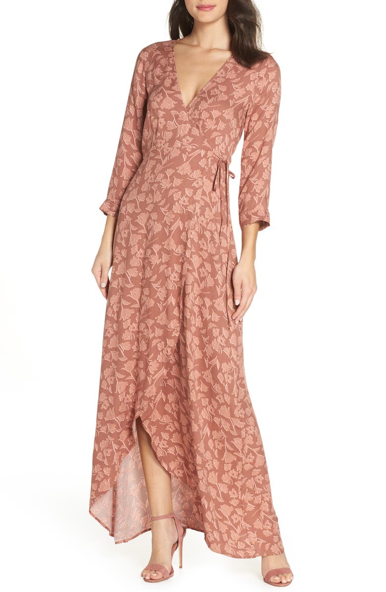 Knot Sisters Monica Wrap Dress, Main, color, 