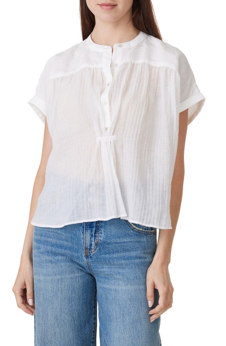 Habitual Half Placket Blouse, Main, color, White