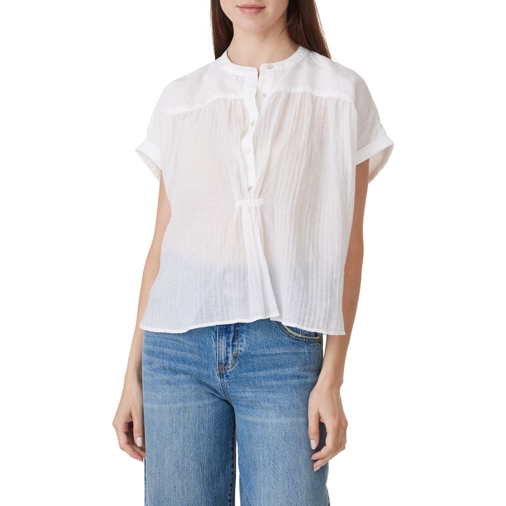 Shop Habitual Half Placket Blouse In White