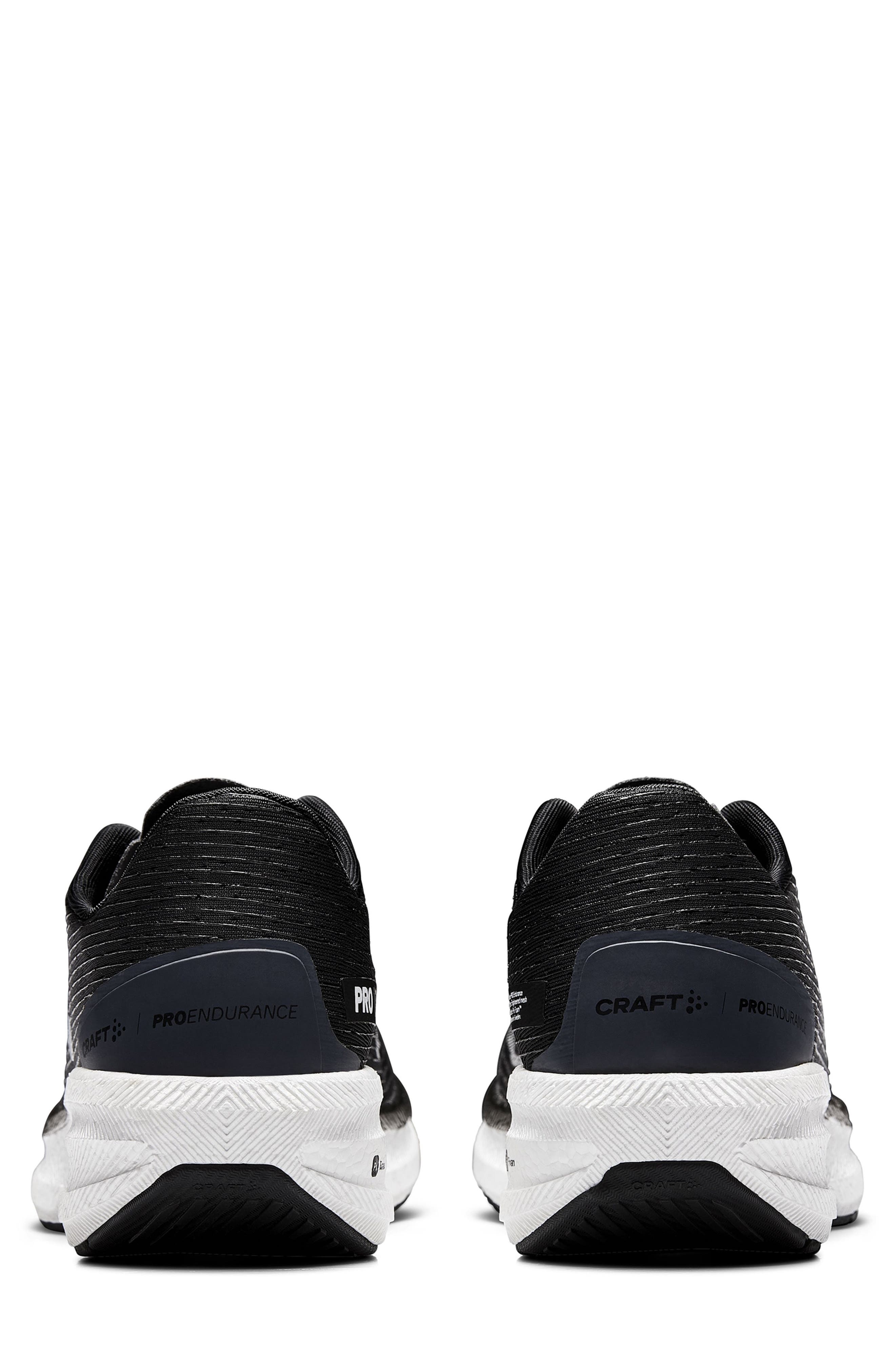 Craft Pro Endur Distance Running Shoe, Alternate, color, Black/ White