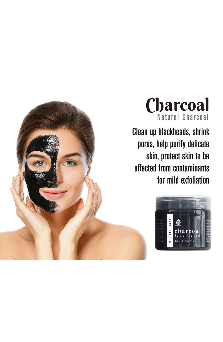 PURSONIC 3 Pack Facial Therapy Mud Face Mask with Mask Applicator, Alternate, color, 