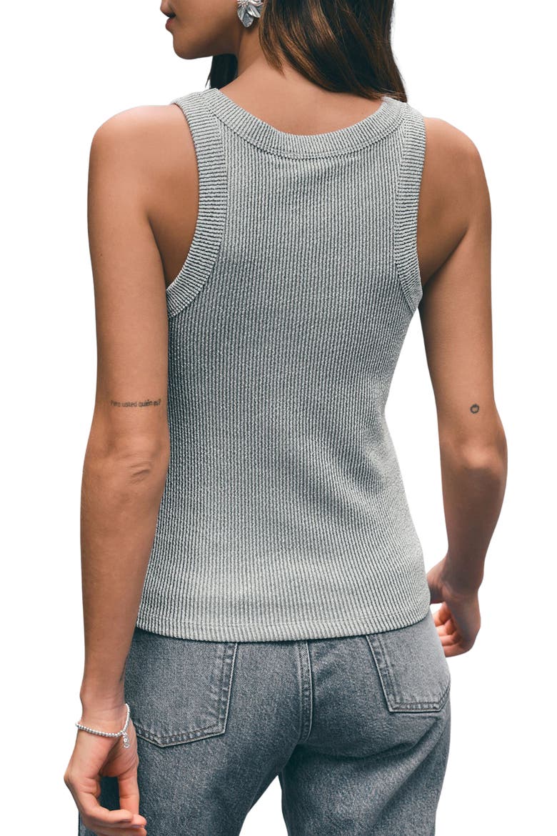 Glitter Tank Top, Alternate, color, SILVER
