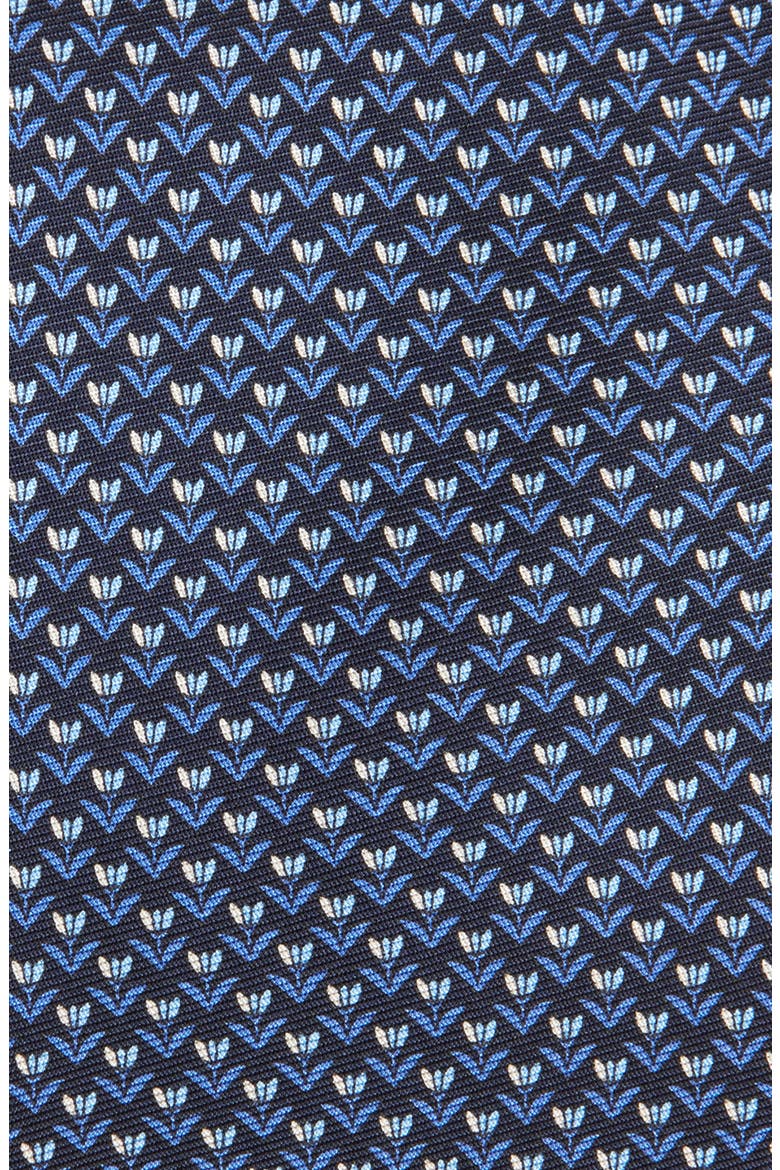 Floral Silk Tie, Alternate, color, BLUE