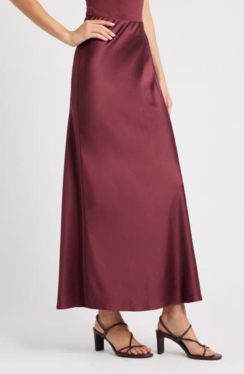 Satin Midi Skirt