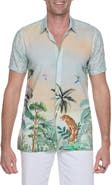 RANEES Printed Linen & Cotton Shirt