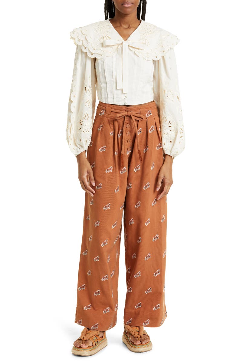 FARM Rio Embroidered Horse Drawstring Pants, Alternate, color,