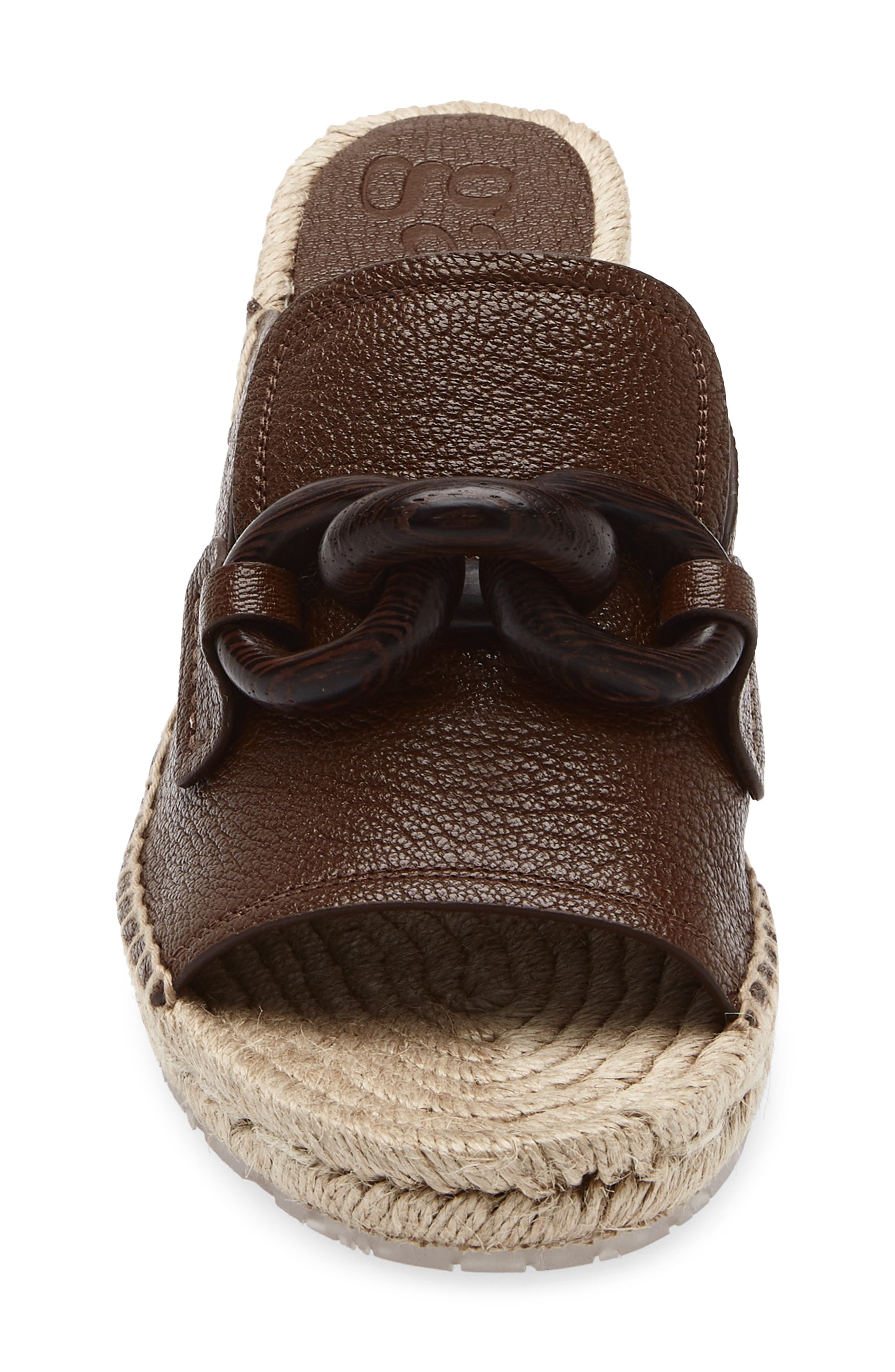 Oliveta Wedge Sandal, Alternate, color, CHESTNUT PETITE GRAIN