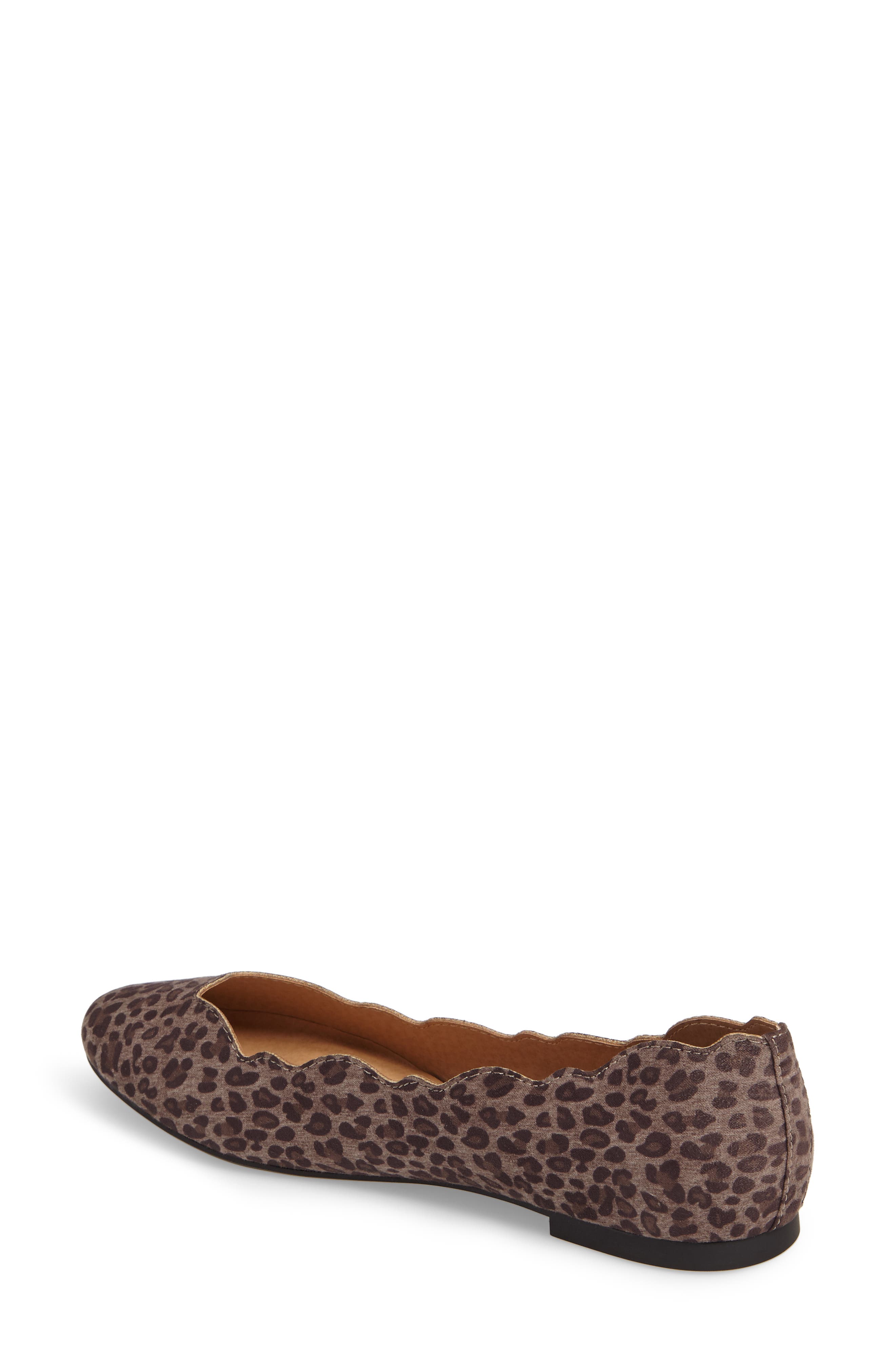 Tallye Ballet Flat, Alternate, color, BLACK LEOPARD FABRIC