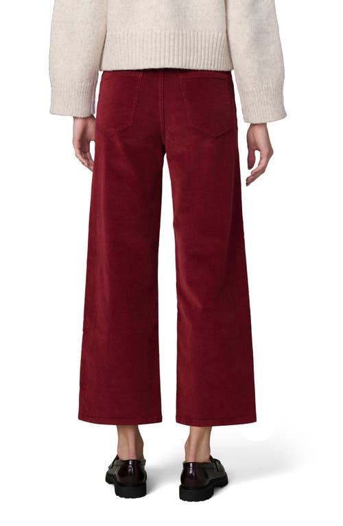 Joe's Jeans The Blake High Waist Crop Wide Leg Corduroy Jeans In Red