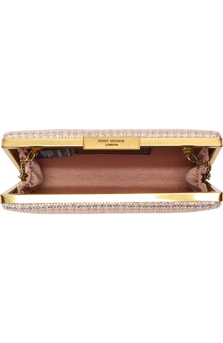Kurt Geiger London Crystal Box Clutch, Alternate, color, Beige Comb