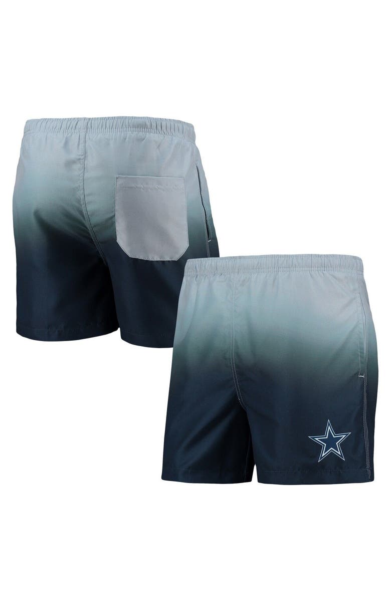 FOCO Men's FOCO Gray/Navy Dallas Cowboys Dip-Dye Swim Shorts, Main, color, 