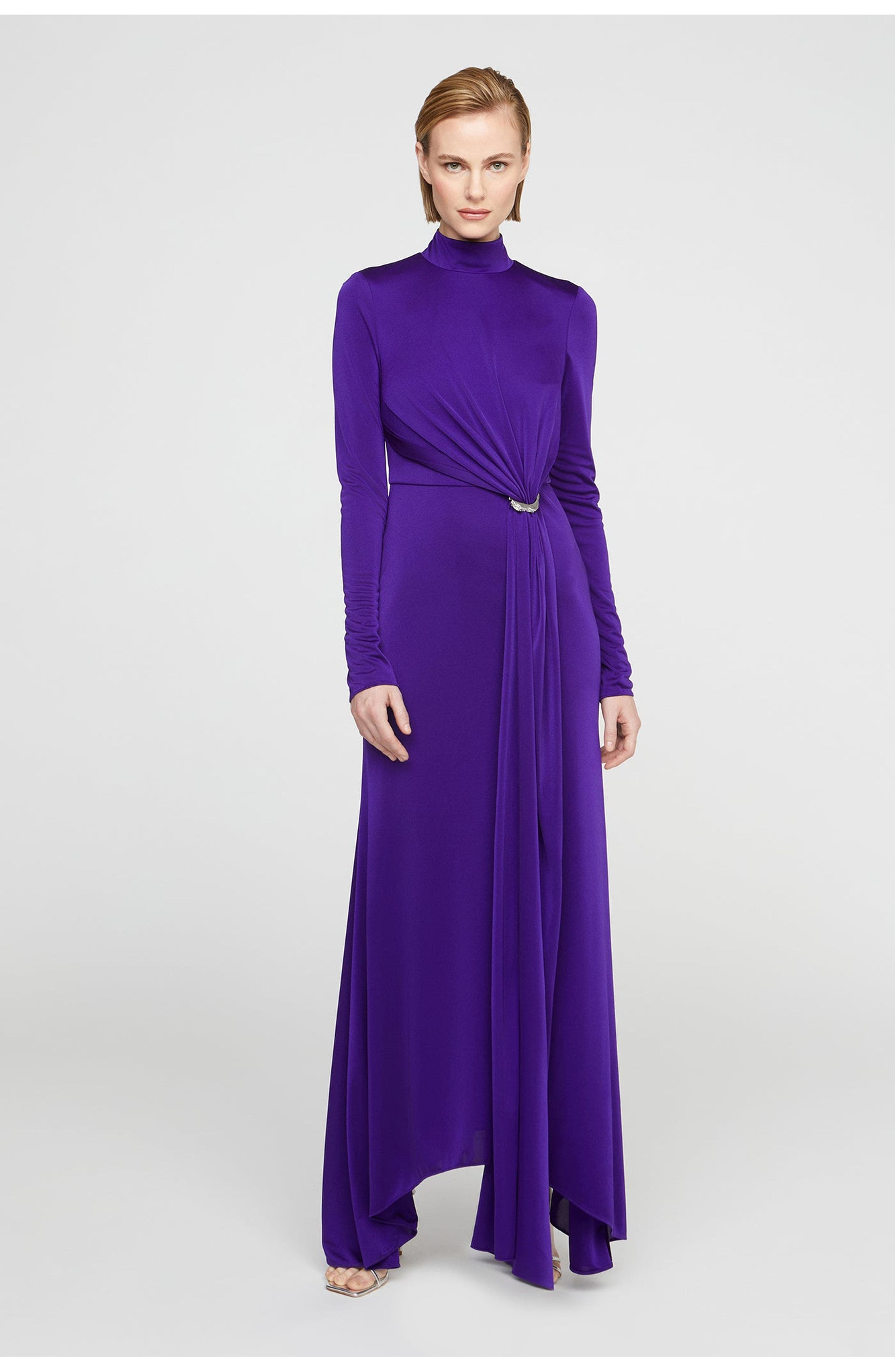 HALSTON Mya Long Sleeve Jersey Dress (Women) | Nordstrom