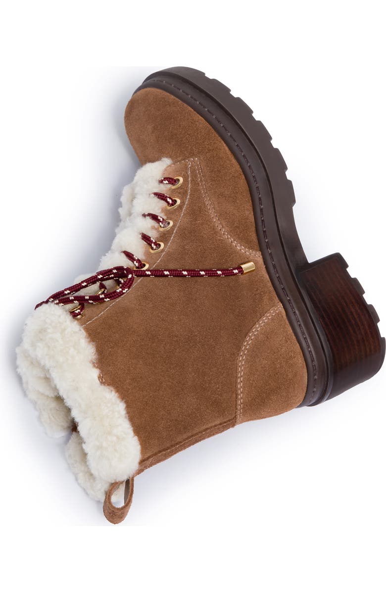 Bernardo Footwear North Shearling Hiker Boot, Alternate, color, Almond