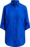 Lauren Ralph Lauren Karrie Linen Button-Up Shirt