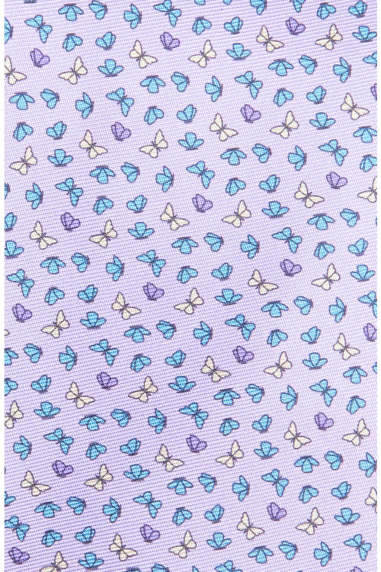 Butterfly Silk Tie, Alternate, color, PURPLE/BLUE BUTTERFLIES