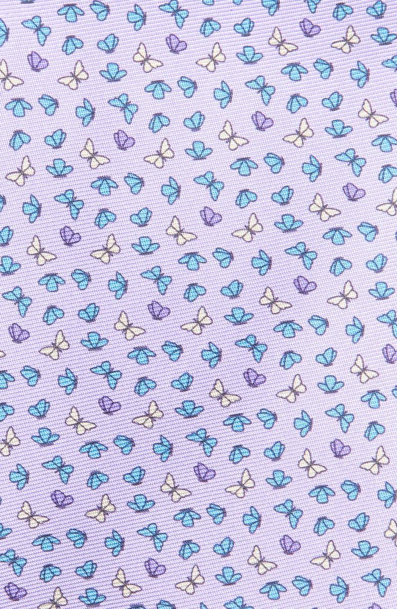 ZEGNA TIES Butterfly Silk Tie, Alternate, color, Purple/Blue Butterflies