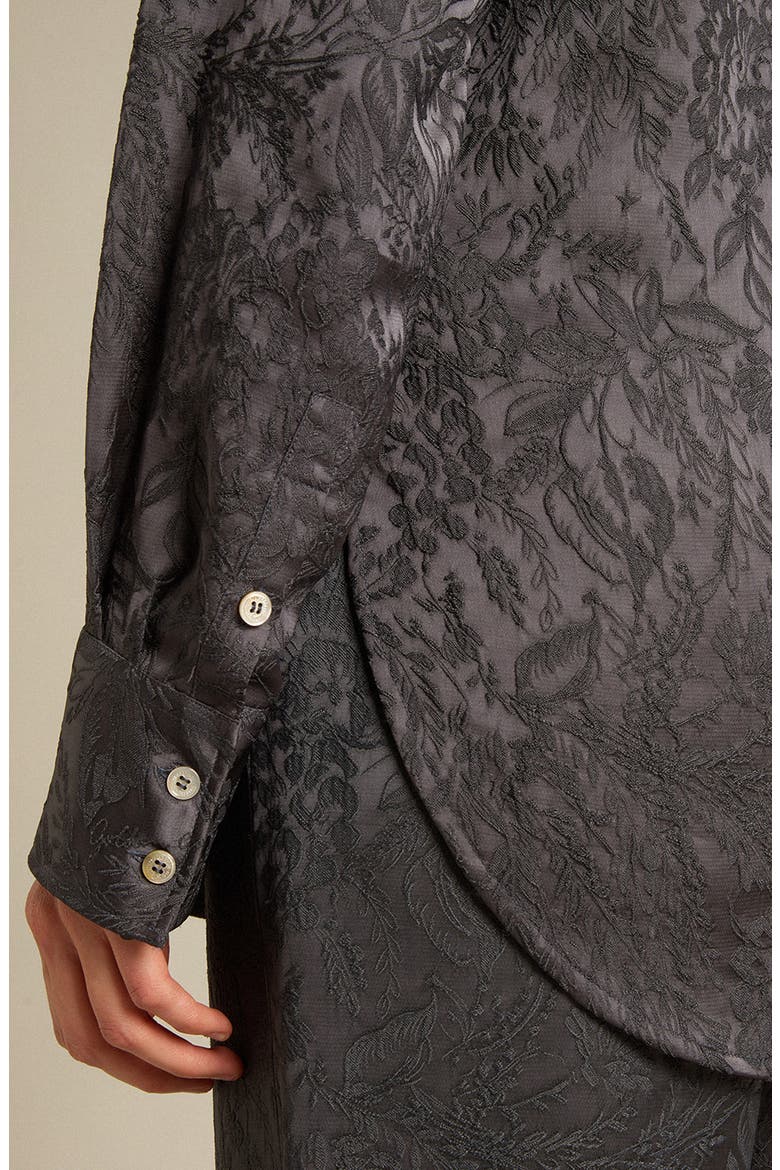 Toile De Jouy Jacquard Boyfriend Shirt, Alternate, color, OMBRE BLUE