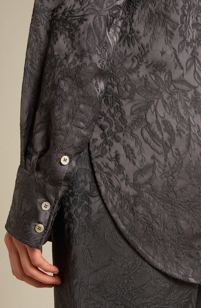 Golden Goose Toile De Jouy Jacquard Boyfriend Shirt, Alternate, color, Ombre Blue