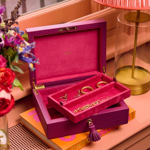 Rapport London Charlotte Jewelry Box In Pink