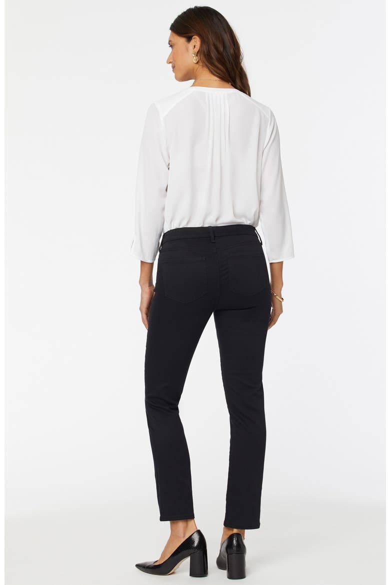 Sheri Rivet Side Slit Slim Ankle Jeans, Alternate, color, BLACK