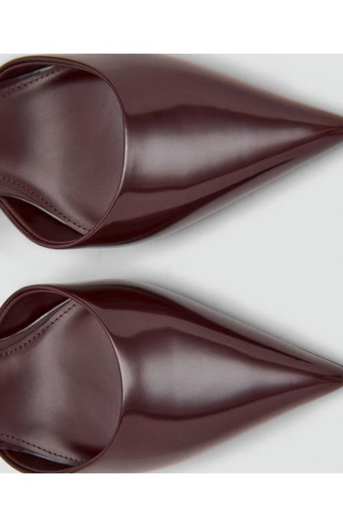 Mango Tesy Ankle Strap Pointed Toe Pump In Burgundy