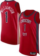Jordan Brand Men's Jordan Brand Zion Williamson Red New Orleans Pelicans Authentic Jersey - Statement Edition