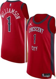 Jordan Brand Men's Jordan Brand Zion Williamson Red New Orleans Pelicans Authentic Jersey - Statement Edition