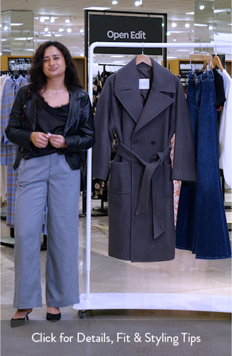 Double Breasted Boiled Wool Coat, sales video thumbnail