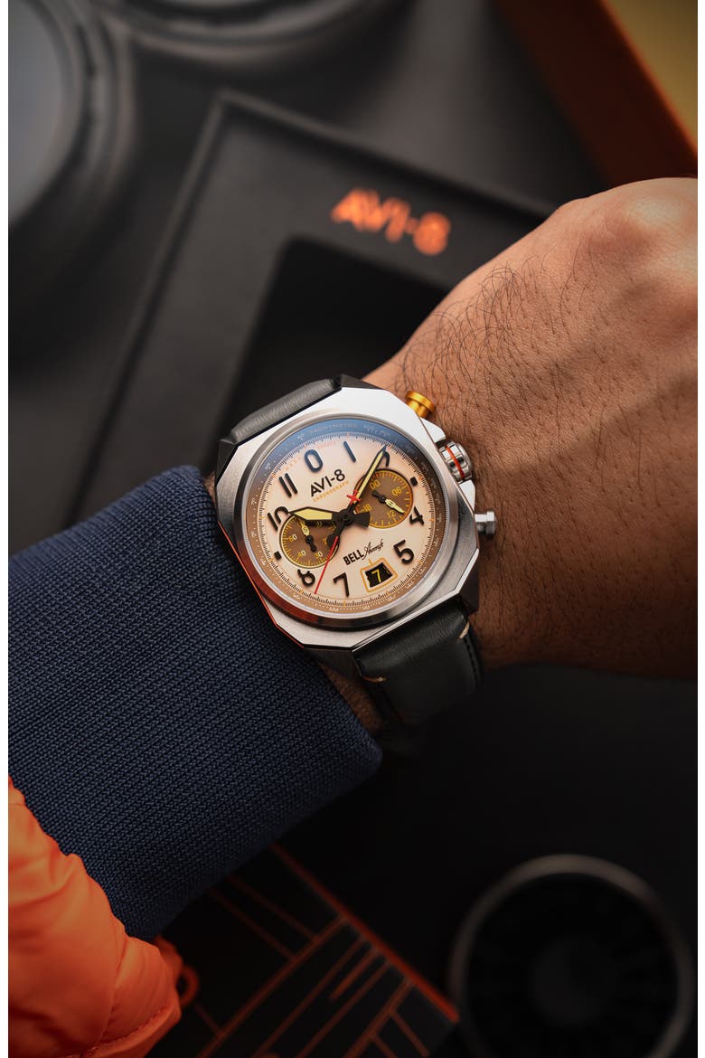 Bell X-1 Machbuster Chronograph Watch, 41mm, Alternate, color, CREAM