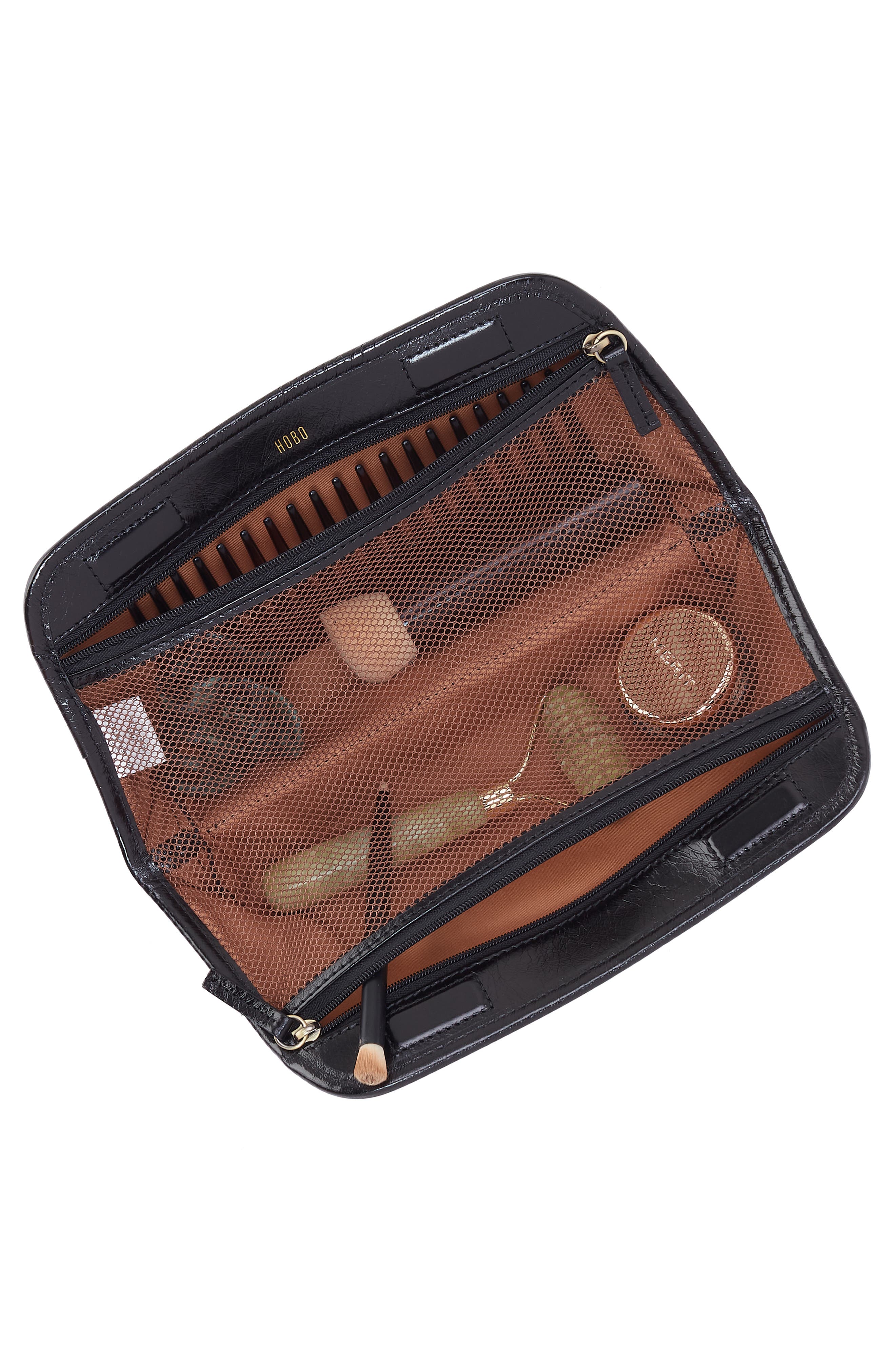 Beauty Brush Cosmetics Case, Alternate, color, BLACK