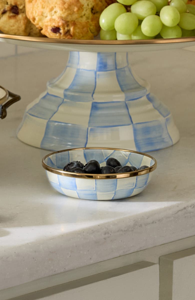 MACKENZIE CHILDS Sky Check Enameled Steel Relish Dish, Alternate, color, Sky Check