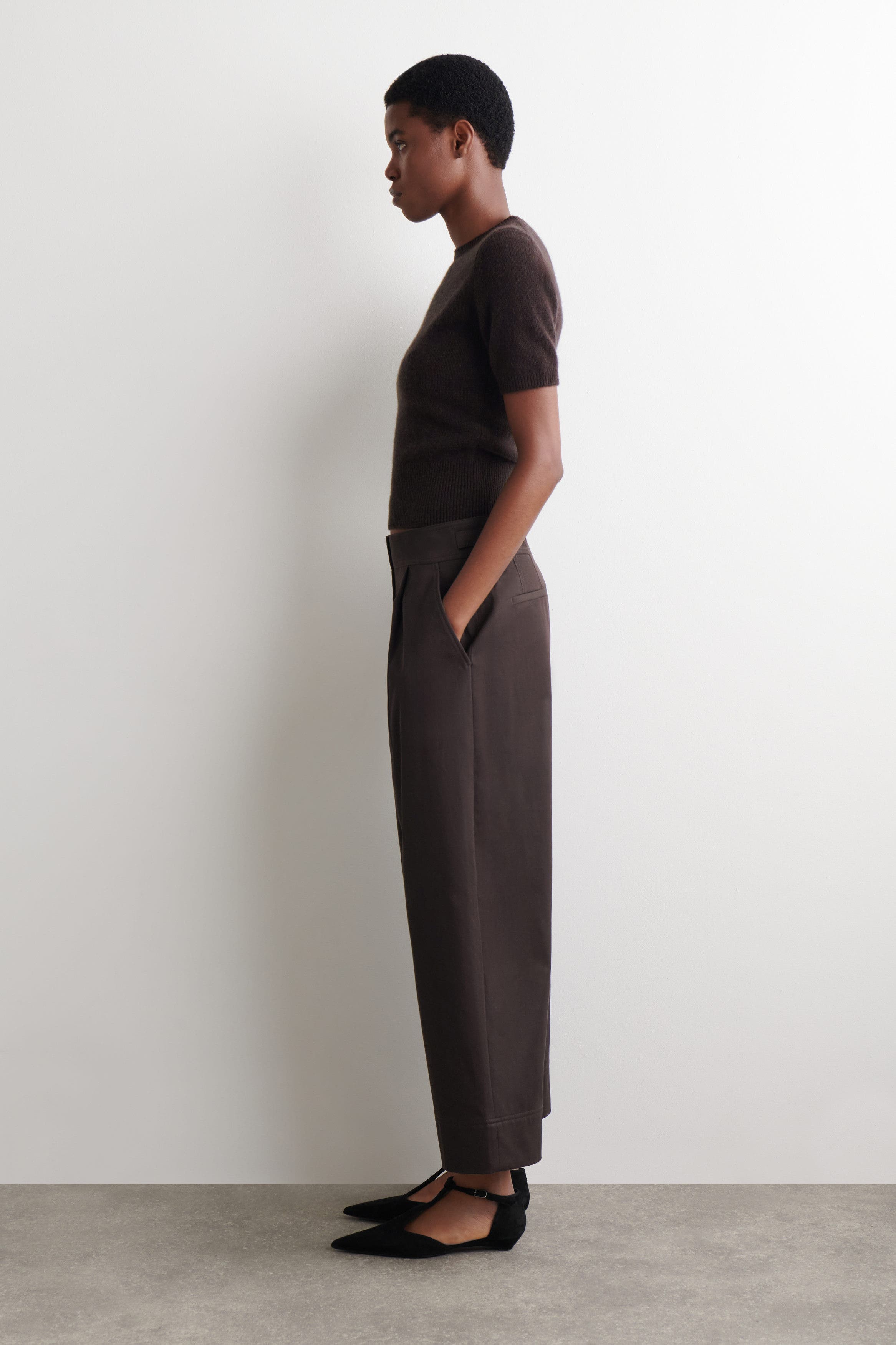 Cropped Cotton Balloon Pants - image 2