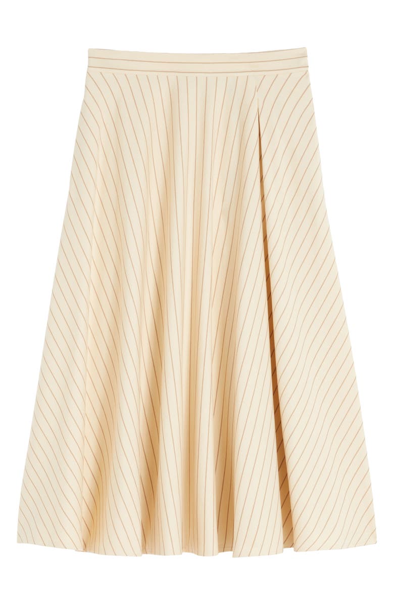 MM by Max Mara Pelota Stripe Jersey Midi Skirt, Alternate, color, Ivory