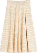 MM by Max Mara Pelota Stripe Jersey Midi Skirt