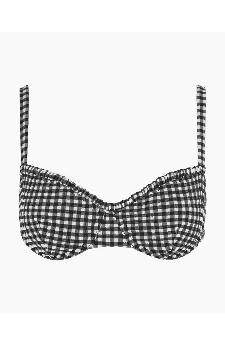 Onia Marilyn Underwire Bikini Top, Alternate, color, Black/White