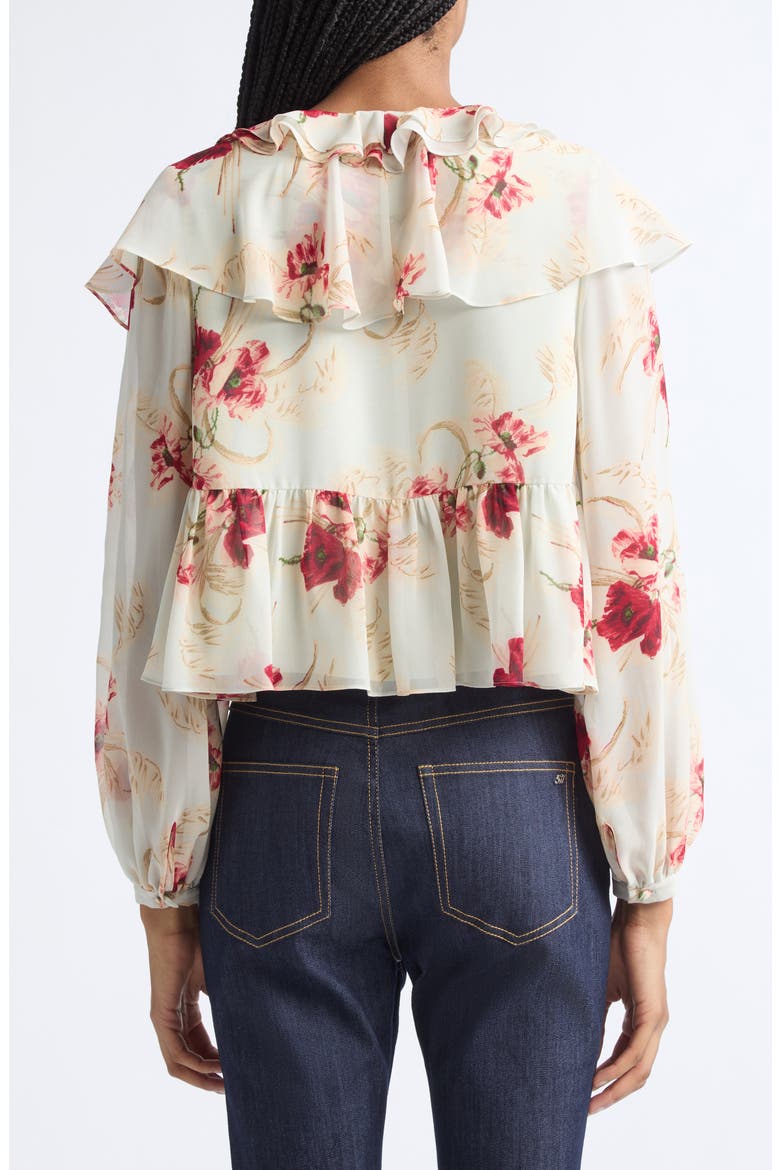 Aurore Wilted Poppy Ruffled Top, Alternate, color, POWDER BLUE MULTI