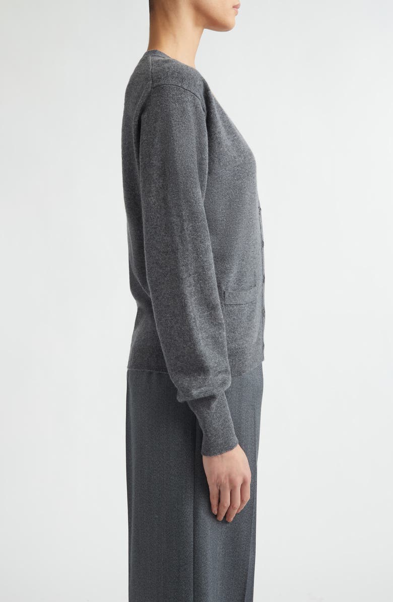 Maison Margiela Virgin Wool Cardigan, Alternate, color, Dark Grey