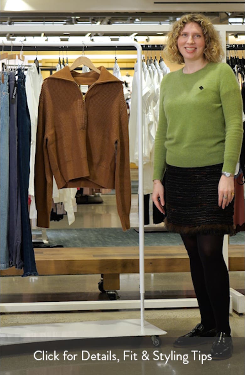 Maura Rib Half Zip Sweater, sales video thumbnail