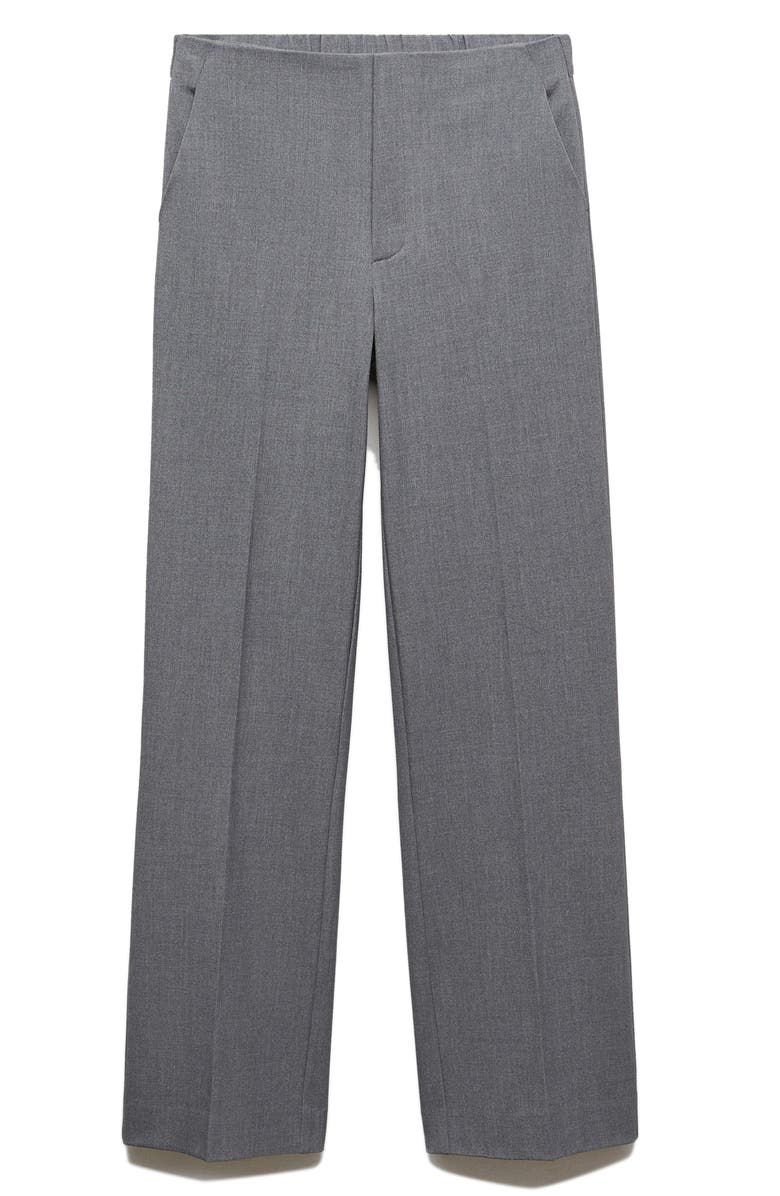 MANGO Flat Front Straight Leg Pants, Alternate, color, 